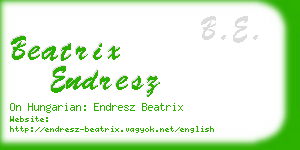 beatrix endresz business card